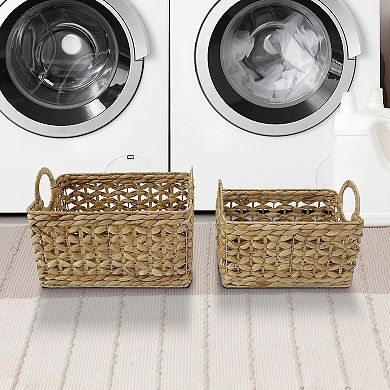 Neatly Woven Water Hyacinth Basket