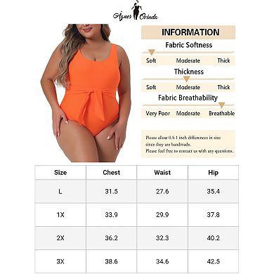 Women's Plus Size Bikini Swimwear Flattering High Waisted One Piece Bathing Suits