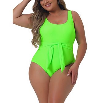 Women's Plus Size Bikini Swimwear Flattering High Waisted One Piece Bathing Suits