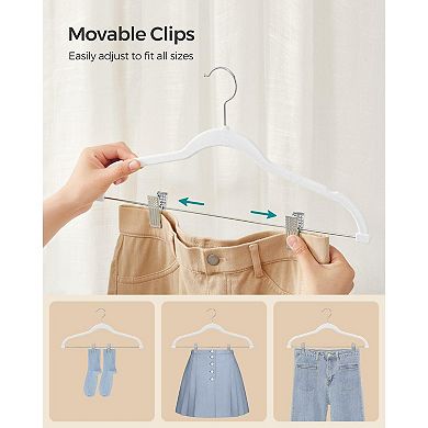 Velvet Pants Hangers With Adjustable Clips