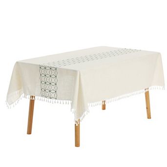 Rustic Cotton Linen Waterproof Dinner Party Table Cover 1 pc 35" X 35"