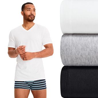 Men's Jockey® 3-Pack Cotton Stretch V-Neck Undershirts