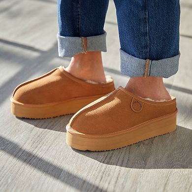 Fireside by Dearfoams Queenstown Women's Platform Clog Slippers