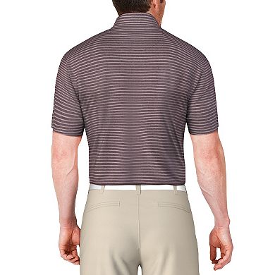 Men's Grand Slam Heather Feeder Stripe Golf Polo