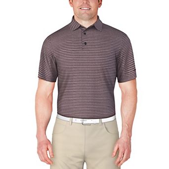 Men's Grand Slam UPF 30 Heather Feeder Stripe Golf Polo