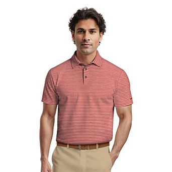 Men's Grand Slam UPF 30 Heather Feeder Stripe Golf Polo