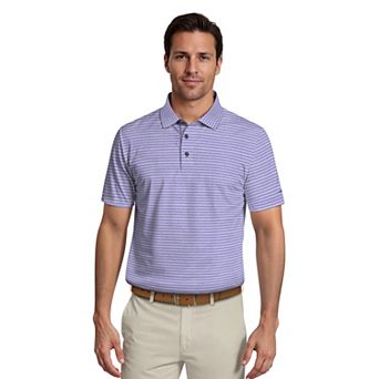 Men's Grand Slam UPF 30 Heather Feeder Stripe Golf Polo