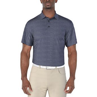 Men's Grand Slam UPF 30 Heather Feeder Stripe Golf Polo