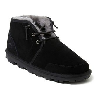 Fireside by Dearfoams Men's Shepparton Lace-Up Bootie Slippers