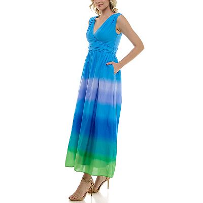 chinese dress ladies Elegant A-line Ombre Chiffon Maxi Long Bridesmaid Dresses Online