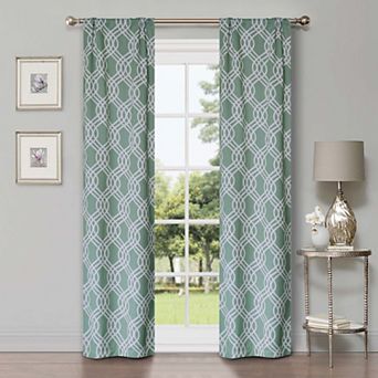 SUPERIOR Ribbon Blackout Rod Pocket Curtain Panel Set
