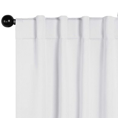 SUPERIOR Solid Blackout Back Tab Curtain Panel Set