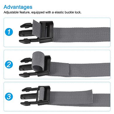 1x40 Inch Utility Strap With Buckle Polyester Belt For Packing, 2 Pack