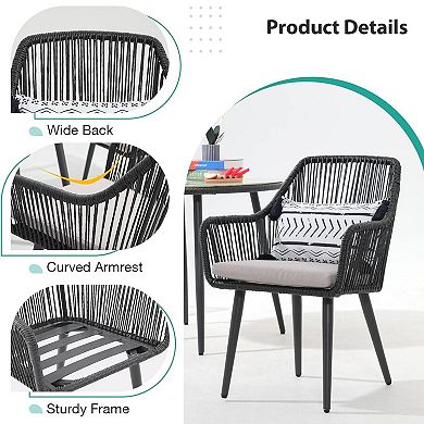 Outdoor Dining Chairs, Patio Dining Chair Set Of 2