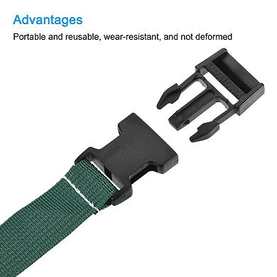 1x98 Inch Utility Strap With Buckle Polyester Belt For Packing, 2 Pack