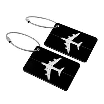 Outdoor Airport Luggage Handbag Name Address Message Label Tag Card Holder 2 pc