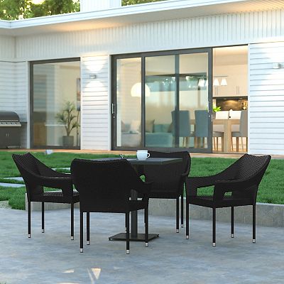 Emma and Oliver Embry Set of All-Weather Indoor/Outdoor Stacking