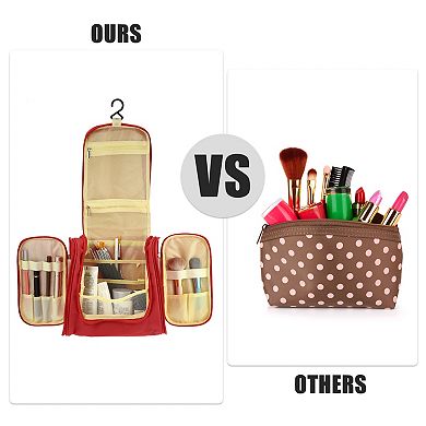 1 Pcs Travel Makeup Bag Travel Toiletry Organizer Makeup Brush Holder Oxford Cloth