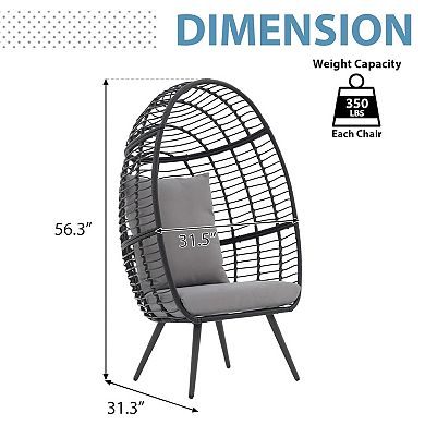 Steel Wicker Egg Chair Outdoor/indoor Use