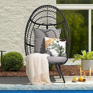 Steel Wicker Egg Chair Outdoor/indoor Use