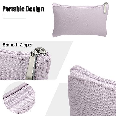 Travel Makeup Bag Makeup Brush Holder Cosmetics Storage Bag Portable PU Leather