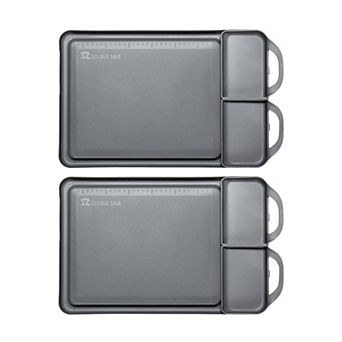 Double Save S Cutting Board with Side Removable Compartments, 2 packs