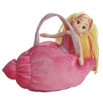 Aurora Small Pink Sea Sparkles 9" Mermaid Conch Enchanting Stuffed Doll