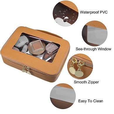 Cosmetic Travel Bag Make Up Brush Organizer Case Transparent For Women