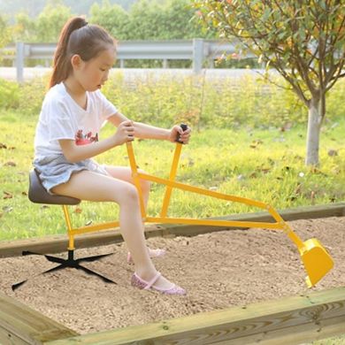 Metal Sand Digger Toy Crane for Outdoor Sandbox