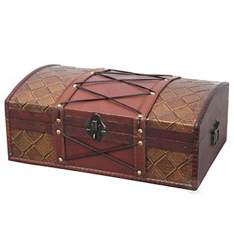 Pirate Treasure Chest with Leather