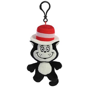 Aurora Mini Black Dr. Seuss 4" Cat In The Hat Clip-On Whimsical Stuffed Animal
