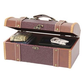 Dresser Valet Leather Chest with Fabric Lining