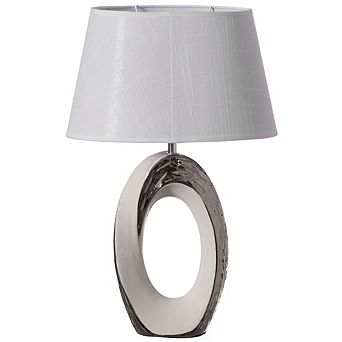 Designer table lamps, Decorative Ceramic Table Lamp, with Silver and White Oval Stand