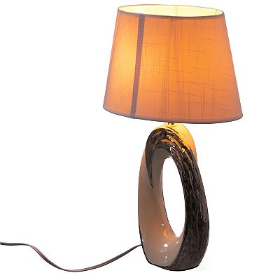 Designer table lamps, Decorative Ceramic Table Lamp, with Silver and White Oval Stand