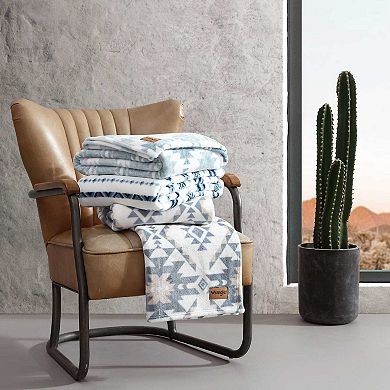 Wrangler Canyon Ikat Blue Throw Blanket