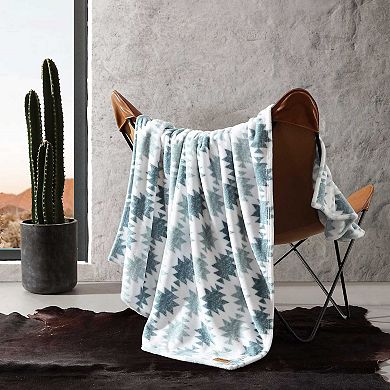 Wrangler Canyon Ikat Blue Throw Blanket