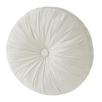 Five Queens Court Blanchard Tufted Round Decorative Throw Pillow