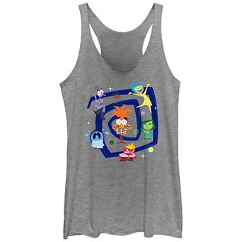 Disney / Pixar's Inside Out 2 All Emotions Juniors' Graphic Racerback Tank Top