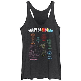 Disney / Pixar's Inside Out 2 Burst Of Emotion Juniors' Graphic Racerback Tank Top