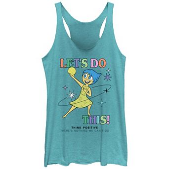 Disney / Pixar's Inside Out 2 Let's Do This Think Positive Juniors' Graphic Racerback Tank Top