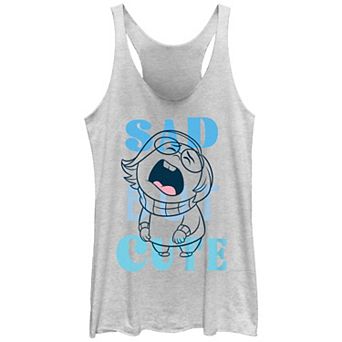 Disney / Pixar's Inside Out 2 Sad But Cute Juniors' Graphic Racerback Tank Top