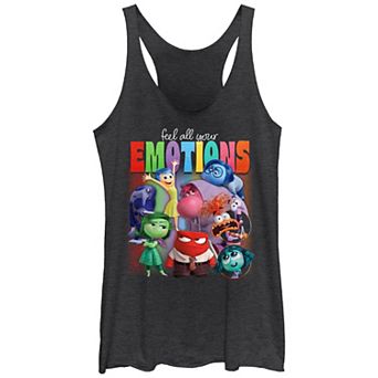 Disney / Pixar's Inside Out 2 Feel All Your Emotions Juniors' Graphic Racerback Tank Top