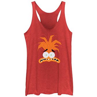 Disney / Pixar's Inside Out 2 Anxiety Head Juniors' Graphic Racerback Tank Top