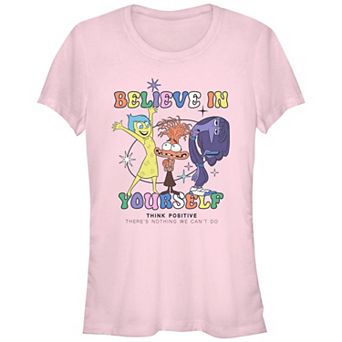 Disney / Pixar's Inside Out 2 Believe In Yourself Think Positive Juniors' Graphic Tee