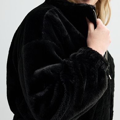 Women's Catherine Malandrino Long Sleeve Faux Fur Jacket