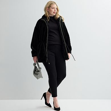 Women's Catherine Malandrino Long Sleeve Faux Fur Jacket