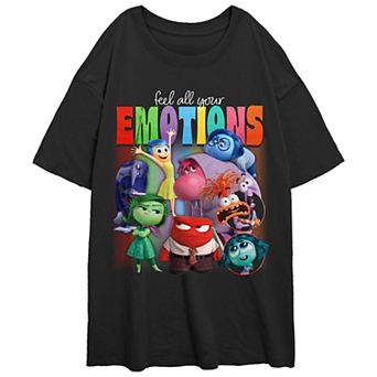 Disney / Pixar's Inside Out 2 Feel All Your Emotions Juniors' Graphic Oversized Tee