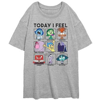 Disney / Pixar's Inside Out 2 Today I Feel Juniors' Graphic Oversized Tee