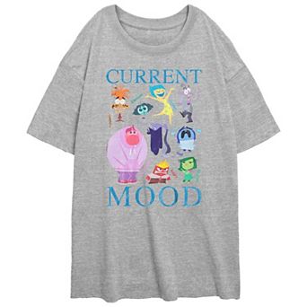 Disney / Pixar's Inside Out 2 Current Mood Juniors' Graphic Oversized Tee