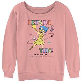 Disney / Pixar's Inside Out 2 Let's Do This Think Positive Juniors' Graphic Slouchy Terry